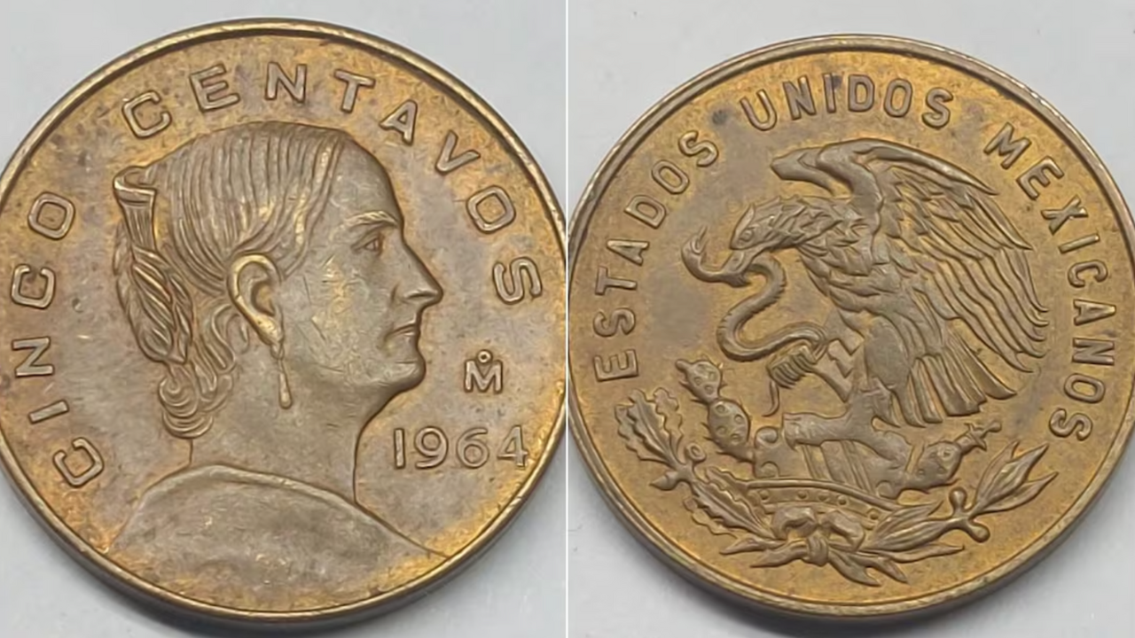 Esta moneda de 5 centavos, la cual puede alcanzar un valor de 6 millones de pesos.