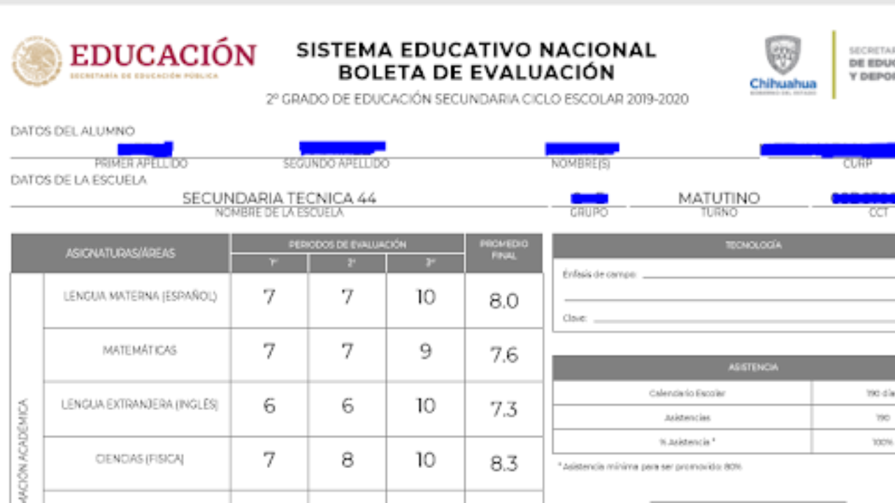 En caso de que el menor ya haya cursado grados previos, la boleta de calificaciones es un documento esencial para acreditar el nivel educativo actual.