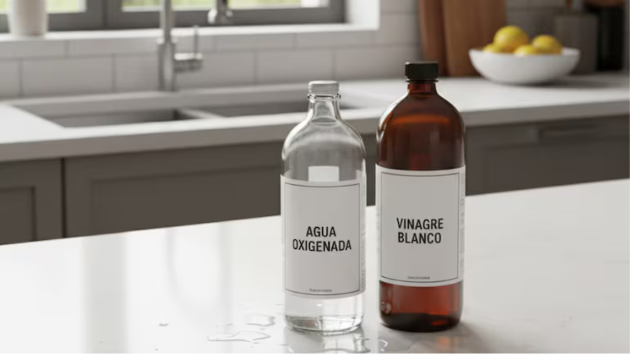 Vinagre y Agua Oxigenada: ¿La Mezcla casera que realmente limpia y desinfecta tu hogar?