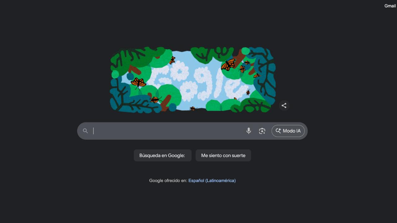 Hoy, Google ha dedicado su celebérrimo Doodle a la mariposa monarca.